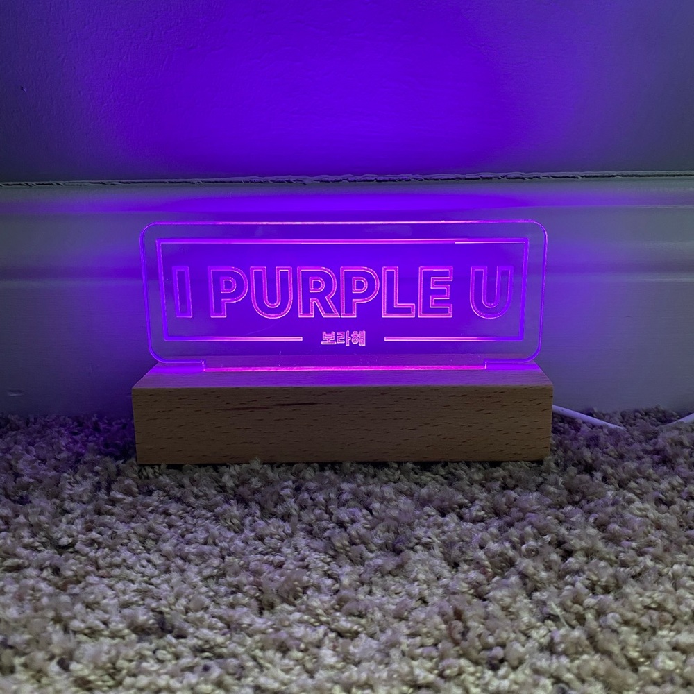 BTS “I Purple U” Purple Light Decoration